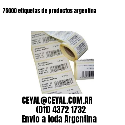 75000 etiquetas de productos argentina