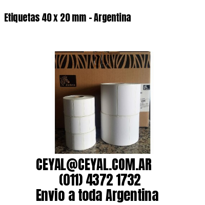 Etiquetas 40 x 20 mm – Argentina