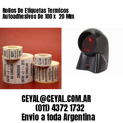 Rollos De Etiquetas Termicos Autoadhesivos De 100 x  20 Mm