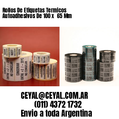 Rollos De Etiquetas Termicos Autoadhesivos De 100 x  65 Mm