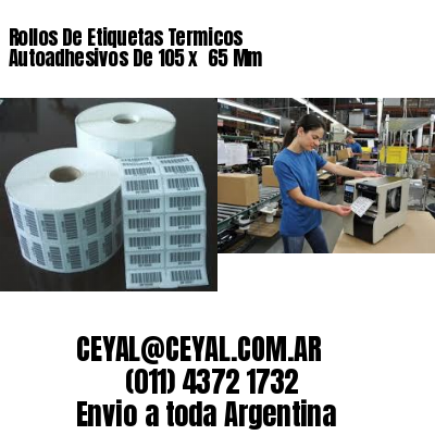 Rollos De Etiquetas Termicos Autoadhesivos De 105 x  65 Mm
