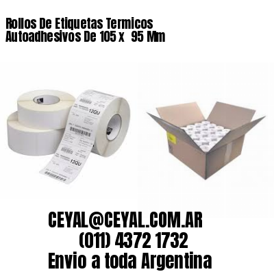 Rollos De Etiquetas Termicos Autoadhesivos De 105 x  95 Mm