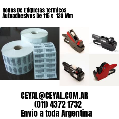 Rollos De Etiquetas Termicos Autoadhesivos De 115 x  130 Mm