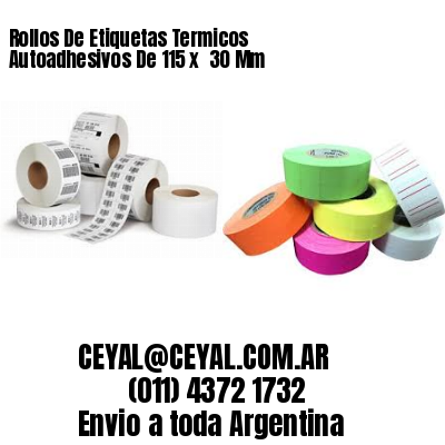 Rollos De Etiquetas Termicos Autoadhesivos De 115 x  30 Mm
