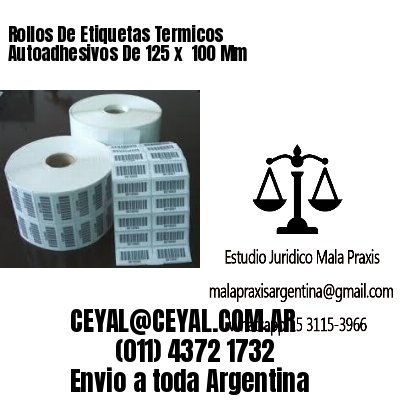 Rollos De Etiquetas Termicos Autoadhesivos De 125 x  100 Mm
