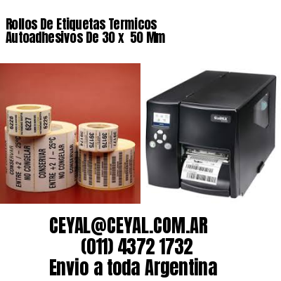 Rollos De Etiquetas Termicos Autoadhesivos De 30 x  50 Mm