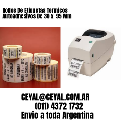 Rollos De Etiquetas Termicos Autoadhesivos De 30 x  95 Mm