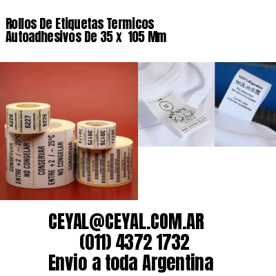 Rollos De Etiquetas Termicos Autoadhesivos De 35 x  105 Mm