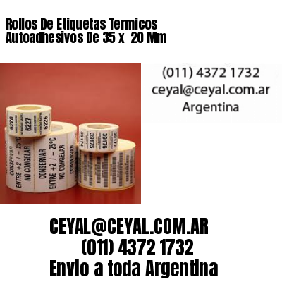 Rollos De Etiquetas Termicos Autoadhesivos De 35 x  20 Mm