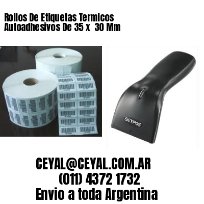 Rollos De Etiquetas Termicos Autoadhesivos De 35 x  30 Mm