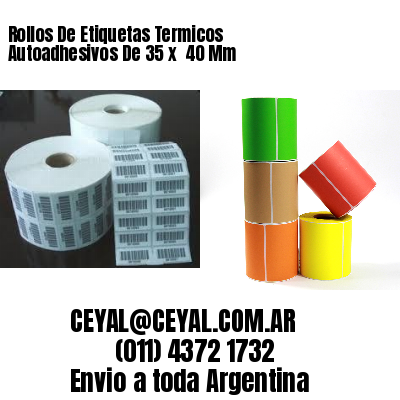 Rollos De Etiquetas Termicos Autoadhesivos De 35 x  40 Mm
