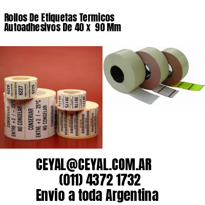 Rollos De Etiquetas Termicos Autoadhesivos De 40 x  90 Mm