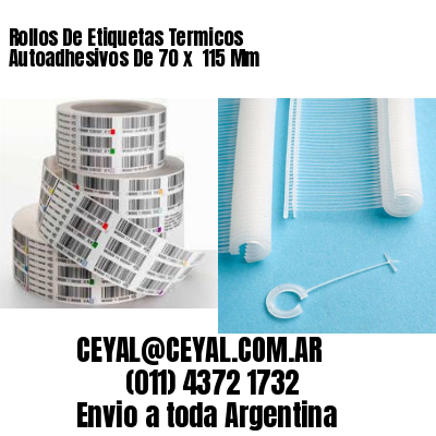 Rollos De Etiquetas Termicos Autoadhesivos De 70 x  115 Mm