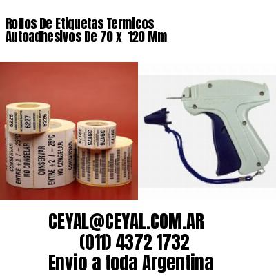 Rollos De Etiquetas Termicos Autoadhesivos De 70 x  120 Mm