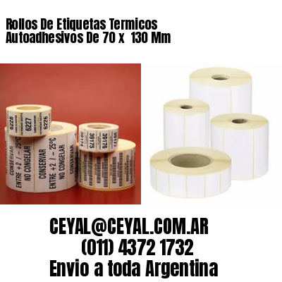 Rollos De Etiquetas Termicos Autoadhesivos De 70 x  130 Mm