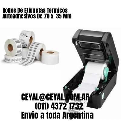 Rollos De Etiquetas Termicos Autoadhesivos De 70 x  35 Mm