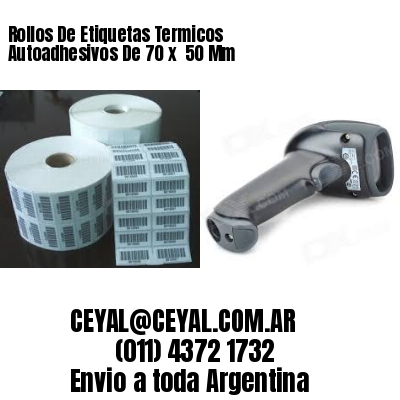 Rollos De Etiquetas Termicos Autoadhesivos De 70 x  50 Mm