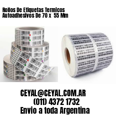 Rollos De Etiquetas Termicos Autoadhesivos De 70 x  55 Mm