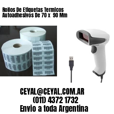 Rollos De Etiquetas Termicos Autoadhesivos De 70 x  90 Mm