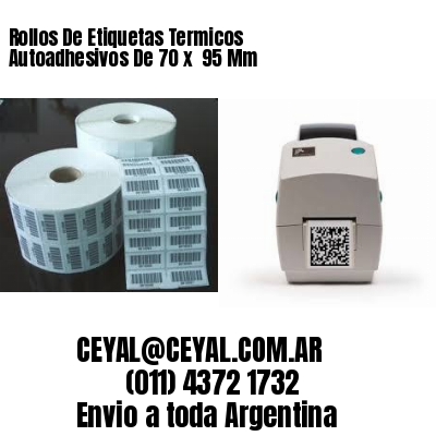 Rollos De Etiquetas Termicos Autoadhesivos De 70 x  95 Mm