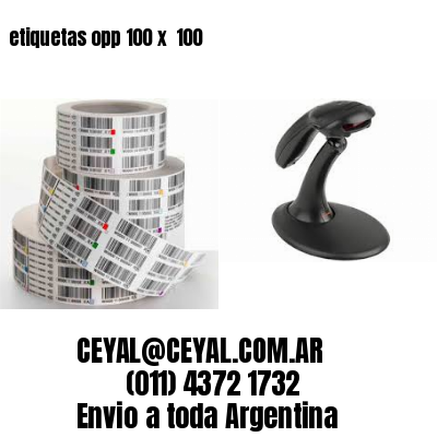 etiquetas opp 100 x  100