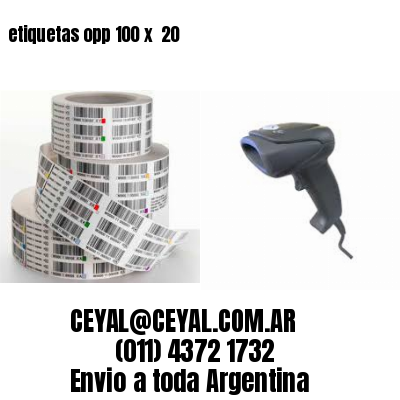 etiquetas opp 100 x  20