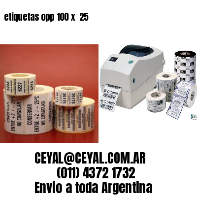 etiquetas opp 100 x  25