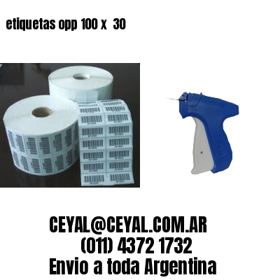 etiquetas opp 100 x  30