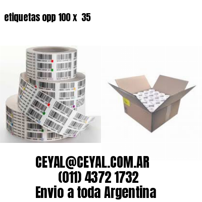 etiquetas opp 100 x  35