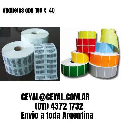 etiquetas opp 100 x  40