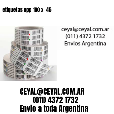 etiquetas opp 100 x  45