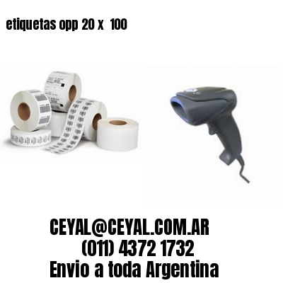 etiquetas opp 20 x  100