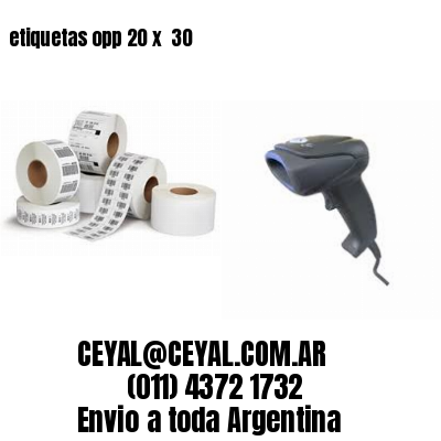 etiquetas opp 20 x  30