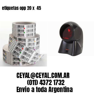 etiquetas opp 20 x  45