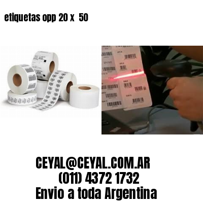 etiquetas opp 20 x  50
