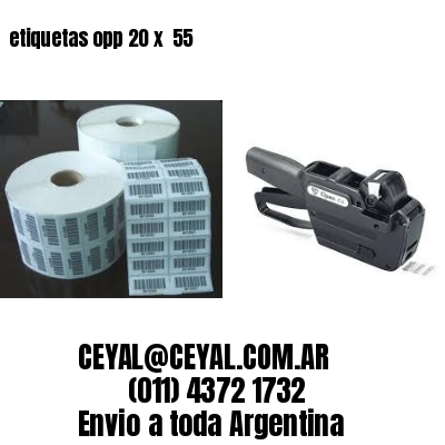etiquetas opp 20 x  55