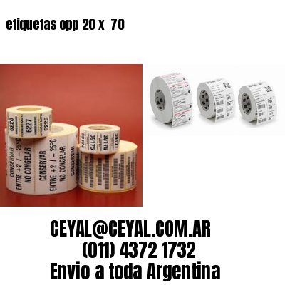 etiquetas opp 20 x  70