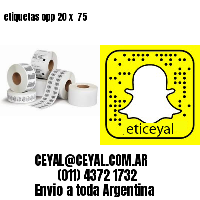 etiquetas opp 20 x  75