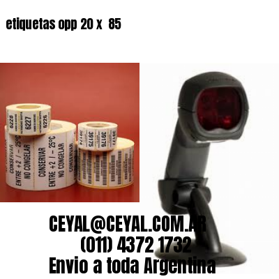 etiquetas opp 20 x  85