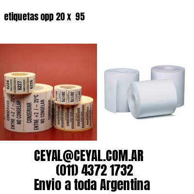 etiquetas opp 20 x  95