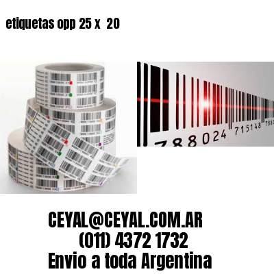 etiquetas opp 25 x  20