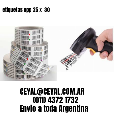 etiquetas opp 25 x  30