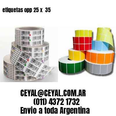 etiquetas opp 25 x  35
