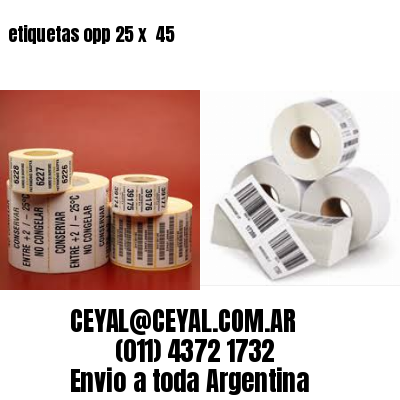 etiquetas opp 25 x  45