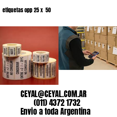 etiquetas opp 25 x  50