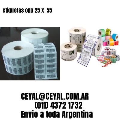 etiquetas opp 25 x  55