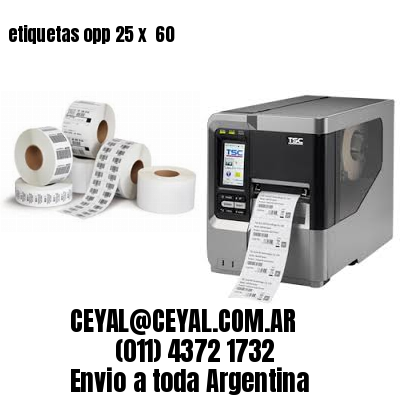 etiquetas opp 25 x  60