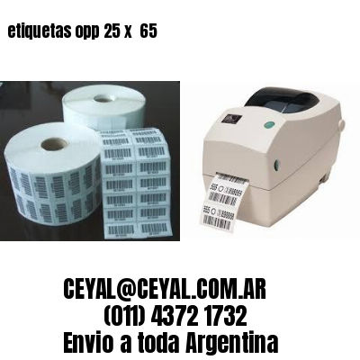 etiquetas opp 25 x  65