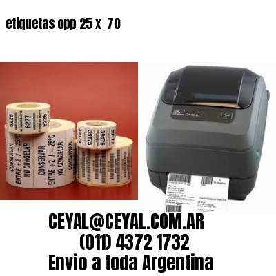 etiquetas opp 25 x  70