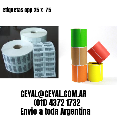etiquetas opp 25 x  75